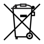 Crossed-out wheelie bin symbol