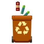 <h3>Battery recycling bins</h3>