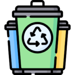 Set up bins for each waste type