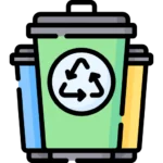 Set up bins for each waste type