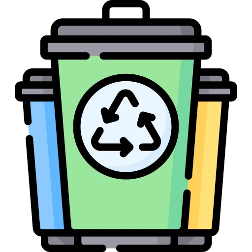 Set up bins for each waste type